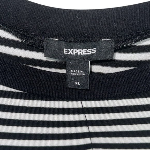 Express Black and White Striped Maxi Dress Beach Summer Casual NWT XL - Picture 5 of 5